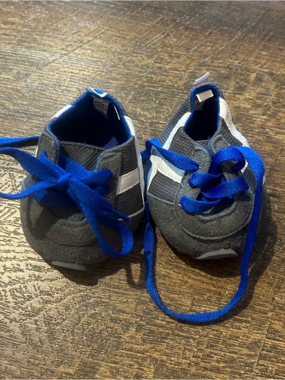 Build-A-Bear Gray and Blue Plush Sneaker Shoes
